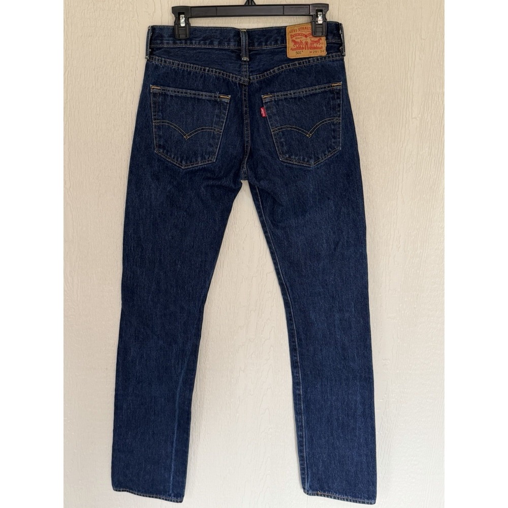 Levi's Men's 501 Original Fit Straight Leg Button Fly Jeans 29x34 - Picture 2 of 7